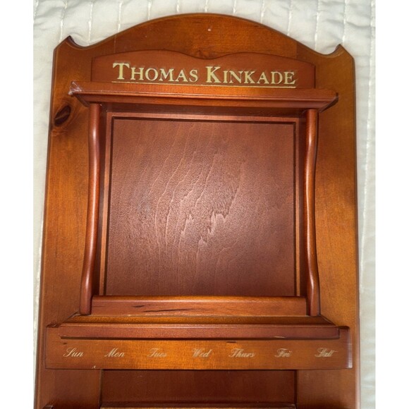 Painter of Light Thomas Kinkade Wooden Perpetual Calendar Cherry Wood & Tiles - Picture 5 of 10